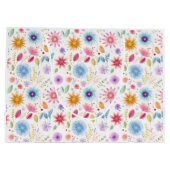 Paarse Blauwe Roze Boho Wildflower Groot Cadeauzakje (Achterkant)