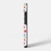 Paarse Blauwe Roze Boho Wildflower iPhone Hoesje (Linkerkant)