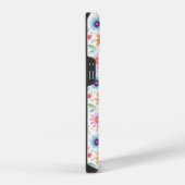 Paarse Blauwe Roze Boho Wildflower iPhone Hoesje (Rechterkant)
