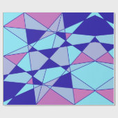 Paarse blauwe roze driehoek abstract cadeaupapier (Vlak)