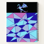 Paarse blauwe roze driehoek abstract  notitieboek (Achterkant)