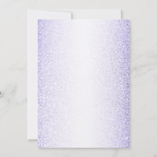 Paarse Blauwe Roze Floral Glitter Engagement Party Kaart (Achterkant)