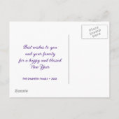 Paarse blauwe roze Happy Noroz Hyacinth Flowers Briefkaart (Achterkant)