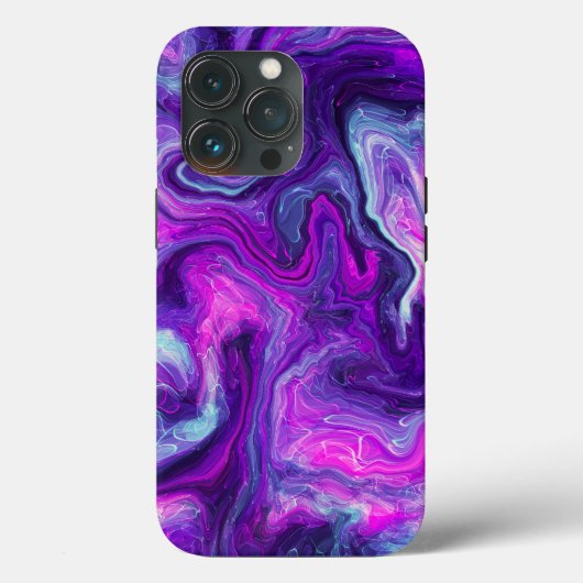 Paarse, blauwe, roze, lichtvochtige kunst Case-Mate iPhone case (Achterkant)