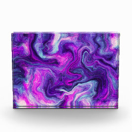 Paarse, blauwe, roze, lichtvochtige kunst fotoblokken