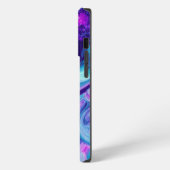 Paarse, blauwe, roze marmer Bokeh Fluid Art iPhone Hoesje (Linkerkant)