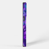 Paarse, blauwe, roze marmer Bokeh Fluid Art iPhone Hoesje (Rechterkant)