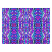 Paarse blauwe roze mozaïekTegel Patroon Tablecloth Tafelkleed (Voorkant (Horizontaal))