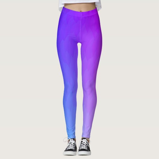 Paarse, blauwe, roze omvormende leggings (Voorkant)