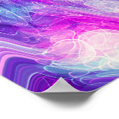 Paarse, blauwe, roze vochtige kunst poster (Hoek)