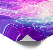 Paarse, blauwe, roze vochtige kunst poster (Hoek)