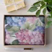 Paarse, Blauwe, Roze Waterverf Hydrangea Flowers Tissuepapier (Geschenk)