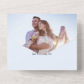 Paarse & Blauwe Rozen All In One Trouw Uitnodigin All In One Uitnodiging (Achterkant)