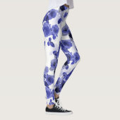 Paarse Blauwe Rozen Leggings (Rechts)