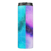 Paarse blauwe ruimte-nebula constellaties thermosbeker (Achterkant)