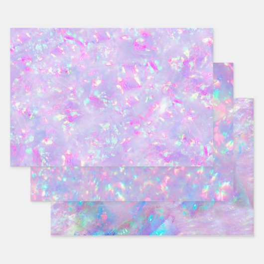 paarse blauwe schoppen edelstenen inpakpapier vel (Set)