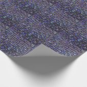 Paarse blauwe sequenties | spartelpatroon cadeaupapier (Hoek)