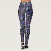 Paarse blauwe sequenties | Spatbord Leggings (Achterkant)