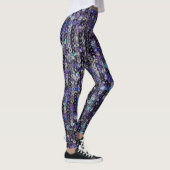 Paarse blauwe sequenties | Spatbord Leggings (Rechts)