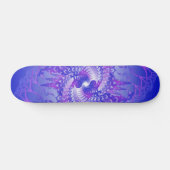Paarse & Blauwe Spiraalvormen: Skateboard (Horizontaal)