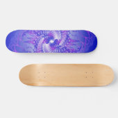 Paarse & Blauwe Spiraalvormen: Skateboard (Horizontaal)