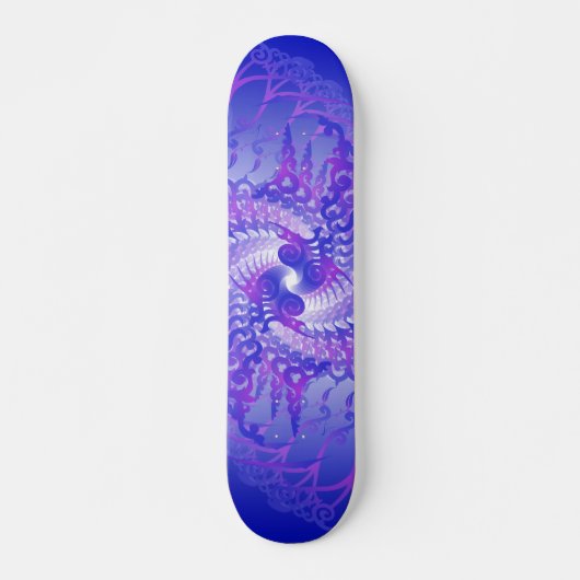 Paarse & Blauwe Spiraalvormen: Skateboard (Voorkant)