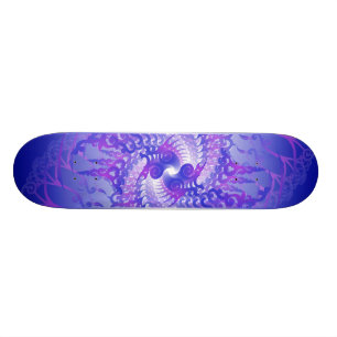 Paarse & Blauwe Spiraalvormen: Skateboard