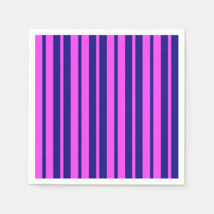 Paarse Blauwe Stijlvolle Strepen Patroonontwerp Servet