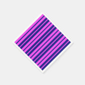 Paarse Blauwe Stijlvolle Strepen Patroonontwerp Servet (Hoek)