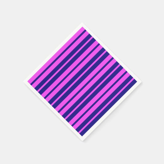 Paarse Blauwe Stijlvolle Strepen Patroonontwerp Servet (Hoek)