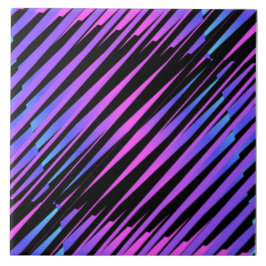 paarse blauwe strepen abstract achtergrondpatroon tegeltje