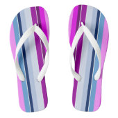 PAARSE BLAUWE STRIPTE TEENSLIPPERS (Voetbed)