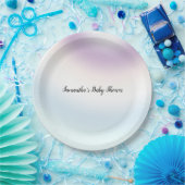 Paarse blauwe tinkleurstof papieren bordje (Feest)