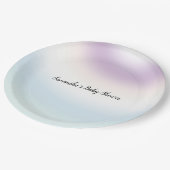 Paarse blauwe tinkleurstof papieren bordje (Gekanteld)