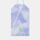 Paarse, Blauwe Turquoise Dragonfly Gift Label Cadeaulabel (Achterkant)