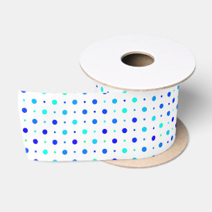 paarse blauwe turquoise stippen satijnen lint