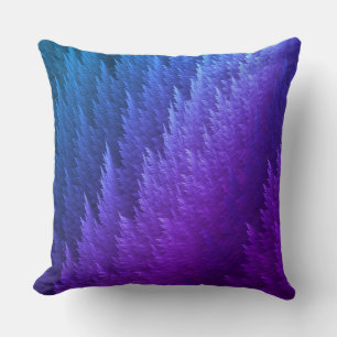 Paarse Blauwe Tye Dye Veerpatroon Kussen