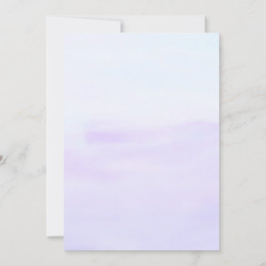 Paarse Blauwe Verjaardags Bash Kaart (Achterkant)