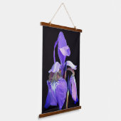 Paarse Blauwe Vlag Iris Bloem Hangend Wandkleed (Gebogen)