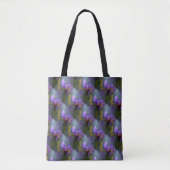 Paarse blauwe vlag Iris Flowers Floral Pattern Tote Bag (Voorkant)