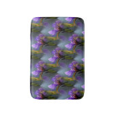 Paarse blauwe vlag Iris Flowers Natuur Patroon Badmat (Voorkant Verticaal)