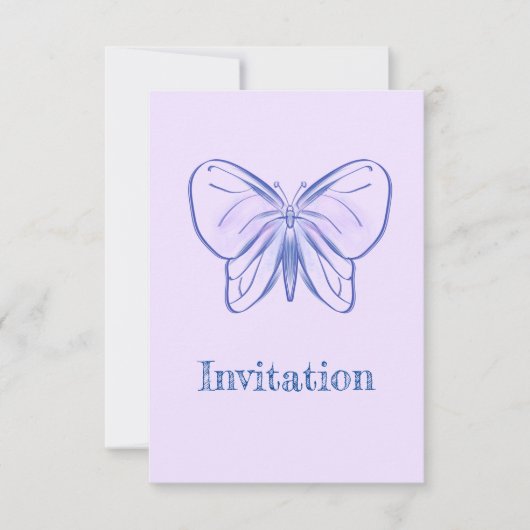 Paarse blauwe vlinder (Voorkant)