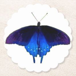 Paarse Blauwe Vlinder Onderzetters (Set van 6)