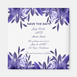 Paarse blauwe vlindervloed bespaart de datum magne magneet