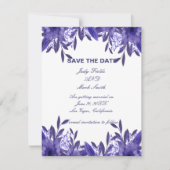 Paarse blauwe vlindervulling bespaart de datum-Kaa (Voorkant)