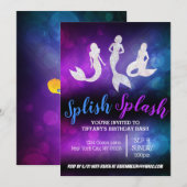 Paarse blauwe volwassen partij kaart (Voorkant / Achterkant)