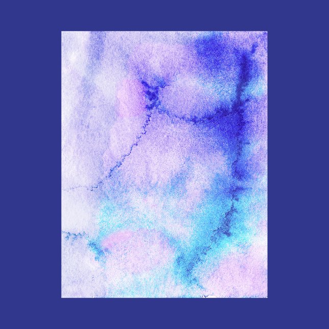 Paarse & Blauwe Waterverf Abstract Scrapbook Papie (Creator heeft geüpload)
