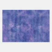 Paarse Blauwe Waterverf Abstractie Inpakpapier Vel (Voorkant 2)