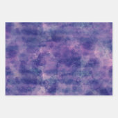 Paarse Blauwe Waterverf Abstractie Inpakpapier Vel (Voorkant)