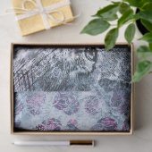 Paarse blauwe Waterverf Cat-decoupage-papier Tissuepapier (Geschenk)